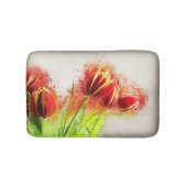 Spritzer Rot-Gelbe Tulissen Badematte (Vorderseite)