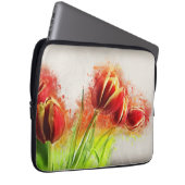 Spritzer Rot-Gelbe Tulissen Laptopschutzhülle (Vorne Rechts)