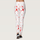 Spritzer Rot & Weiß Halloween Leggings (Rückseite)