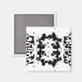 Spritzer Schwarz und Weiß Magnet (Vorderseite/Rückseite)