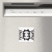 Spritzer Schwarz und Weiß Magnet (In Situ (Geschirrspüler))