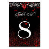 Spritzer Schwarz-Weiß Halloween Tabelle Nr. Tischnummer (Rückseite)