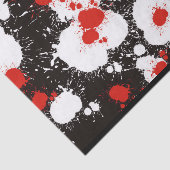 Spritzer Schwarz, Weiß und Rot Seidenpapier (Ausschnitt)
