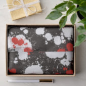 Spritzer Schwarz, Weiß und Rot Seidenpapier (Geschenk)