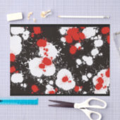 Spritzer Schwarz, Weiß und Rot Seidenpapier (Handwerk)