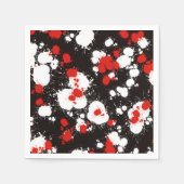 Spritzer Schwarz, Weiß und Rot Serviette (Vorderseite)