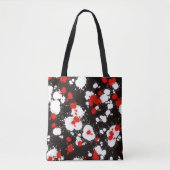 Spritzer Schwarz, Weiß und Rot Tasche (Vorderseite)