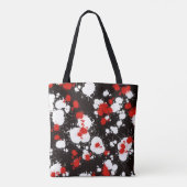 Spritzer Schwarz, Weiß und Rot Tasche (Rückseite)