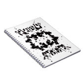 Spritzer Schwarzweiß-Notebook Notizblock (Rechte Seite)