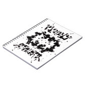 Spritzer Schwarzweiß-Notebook Notizblock (Linke Seite)