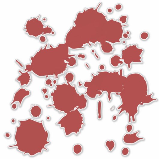 Spritzer-Spatter Halloween Aufkleber (Vorderseite)