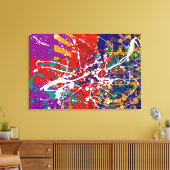 Spritzer Stoked Stretched Canvas Print Leinwanddruck (Insitu (Wohnzimmer))
