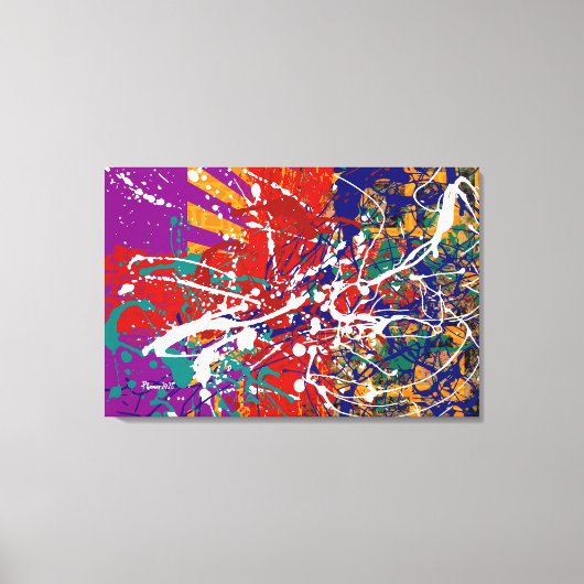 Spritzer Stoked Stretched Canvas Print Leinwanddruck (Vorderseite)