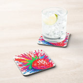 Spritzer Strawberry Splash Getränkeuntersetzer (Rechte Seite)