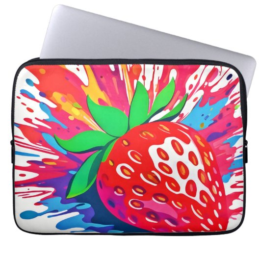 Spritzer Strawberry Splash Laptopschutzhülle (Vorderseite)