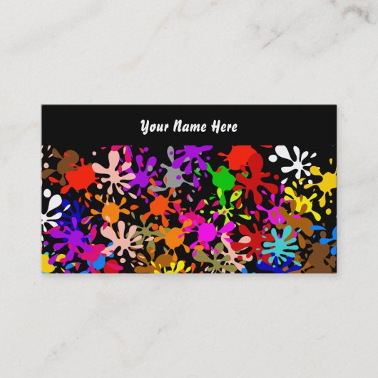 Spritzer-Tapete, Ihr Name hier Visitenkarte (Vorderseite)