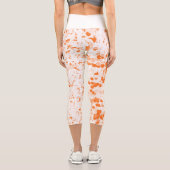 Spritzer Textur - Orange Capri Leggings (Rückseite)