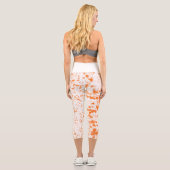 Spritzer Textur - Orange Capri Leggings (Rückseite)