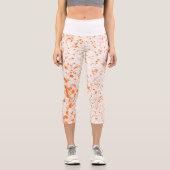 Spritzer Textur - Orange Capri Leggings (Vorderseite)