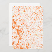 Spritzer Textur - Orange Einladung (Vorne/Hinten)