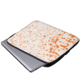 Spritzer Textur - Orange Laptopschutzhülle (Vorne Knopf)