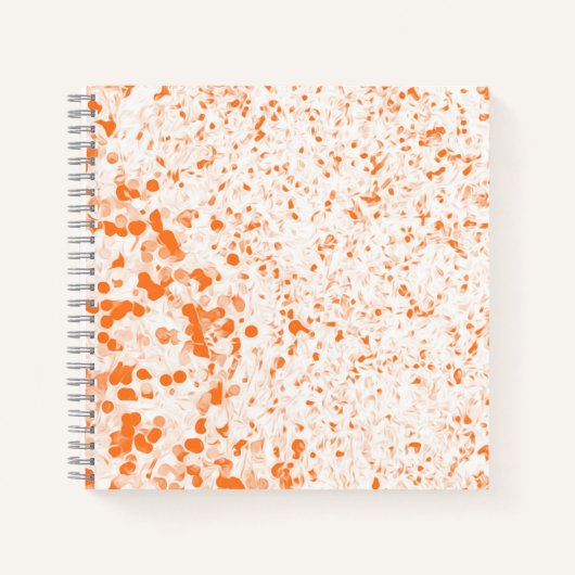 Spritzer Textur - Orange Notizblock (Vorderseite)