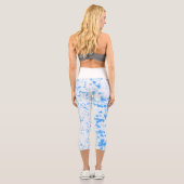 Spritzer Texture - Blau Capri Leggings (Rückseite)
