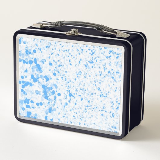 Spritzer Texture - Blau Metall Brotdose (Vorderseite)