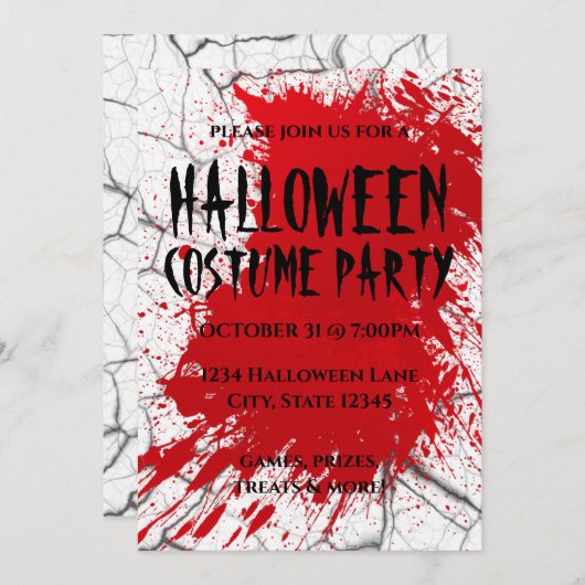 Spritzer und Marmorbruch Einladung (Vorne/Hinten)