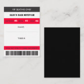 Spritzer VIP Sitzungsbegleitschein Platzkarte (Vorne/Hinten)