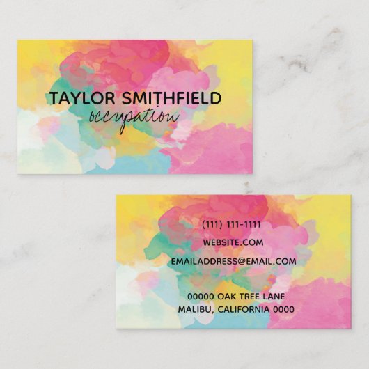 Spritzer Visitenkarte (Vorne/Hinten)