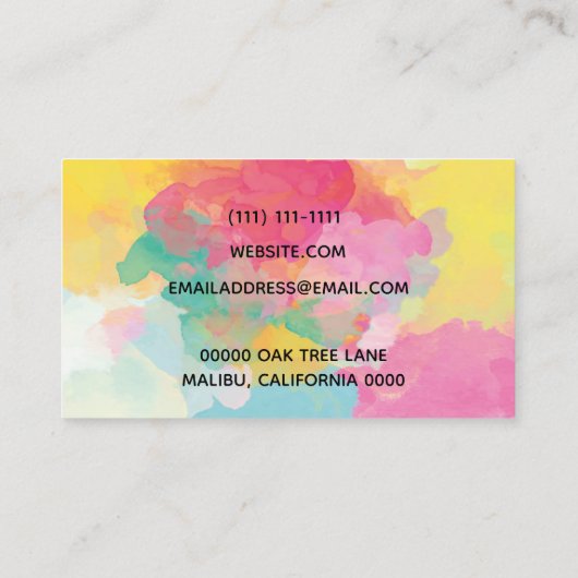 Spritzer Visitenkarte (Rückseite)