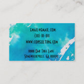 Spritzer-Visitenkarte Visitenkarte (Rückseite)