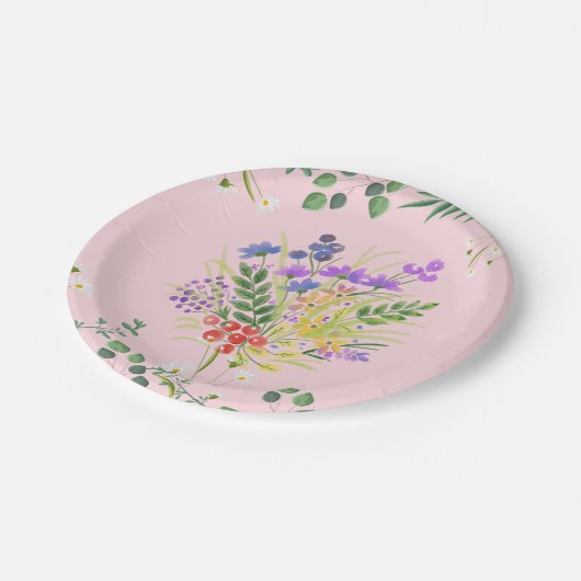 Spritzer von Blume Pappteller (Schrägansicht)