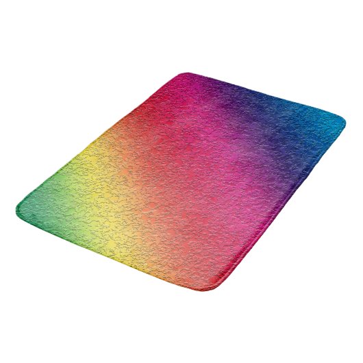 Spritzer von Rainbow Molten Glass Badematte (Schrägansicht)