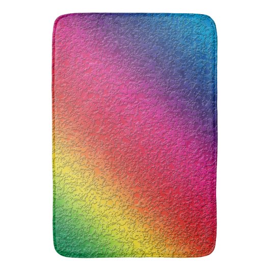 Spritzer von Rainbow Molten Glass Badematte (Vorderseite Vertikal)