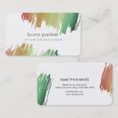 Spritzer Wasserfarbe Elegante Abstrakt Moderne Kun Visitenkarte (Vorne/Hinten)