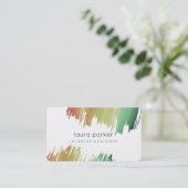 Spritzer Wasserfarbe Elegante Abstrakt Moderne Kun Visitenkarte (Stehend Vorderseite)