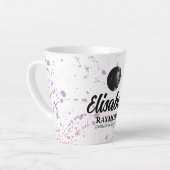 Spritzer Wasserfarbe Latte Tasse (Linke Ecke)