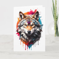 Spritzer Watercolor Wolf Portrait Splash Tinte Lee