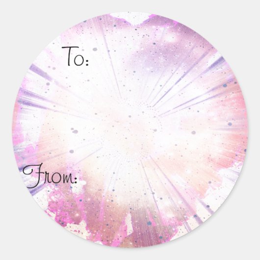 Spritzer Weihnachten Runder Aufkleber (Vorderseite)