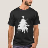Spritzer Weihnachtsbaum Art Paint Spritzer Feierta T-Shirt (Vorderseite)