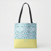 Spritzer Weiß und Blau Tasche (Vorderseite)