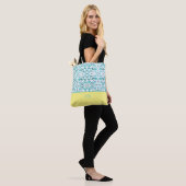Spritzer Weiß und Blau Tasche (Am Model)