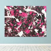 SPRITZER XLI - Aktionsgemälde - Abstrakt- Leinwanddruck (Insitu (Holzboden))