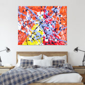 SPRITZER XXI - Aktionsgemälde - Abstrakt- Leinwanddruck (Insitu (Schlafzimmer))