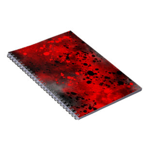 Spritzereffekt Rot & Schwarz Notizblock