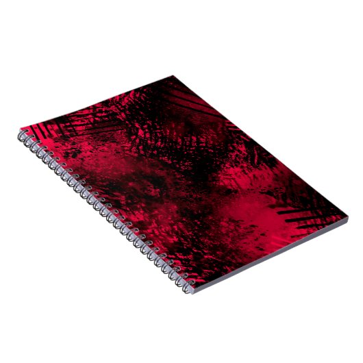Spritzereffekt Rot & Schwarz Notizblock (Rechte Seite)