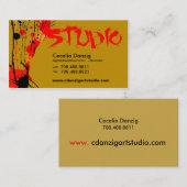 Spritzergrunge-Geschäfts-Karte Visitenkarte (Vorne/Hinten)