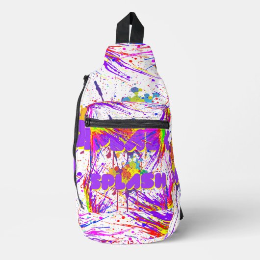 Spritzfarbe Crossbody Bag (Vorderseite)
